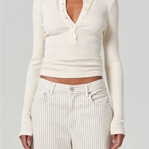 Citizens of Humanity Varra Henley Top Dune